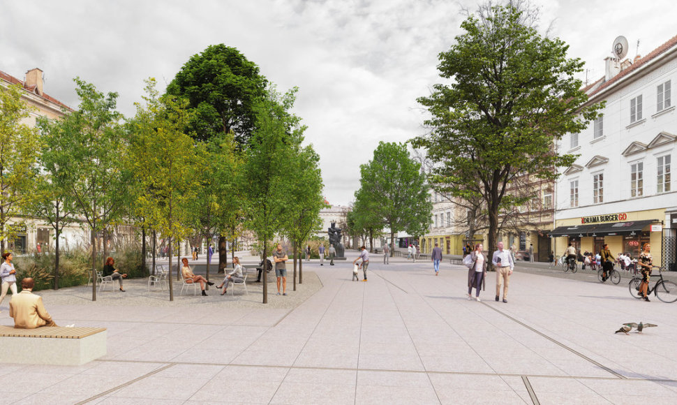 „Strassen-platz“ siūlomas Vokiečių gatvės rekonstrukcijos projektas