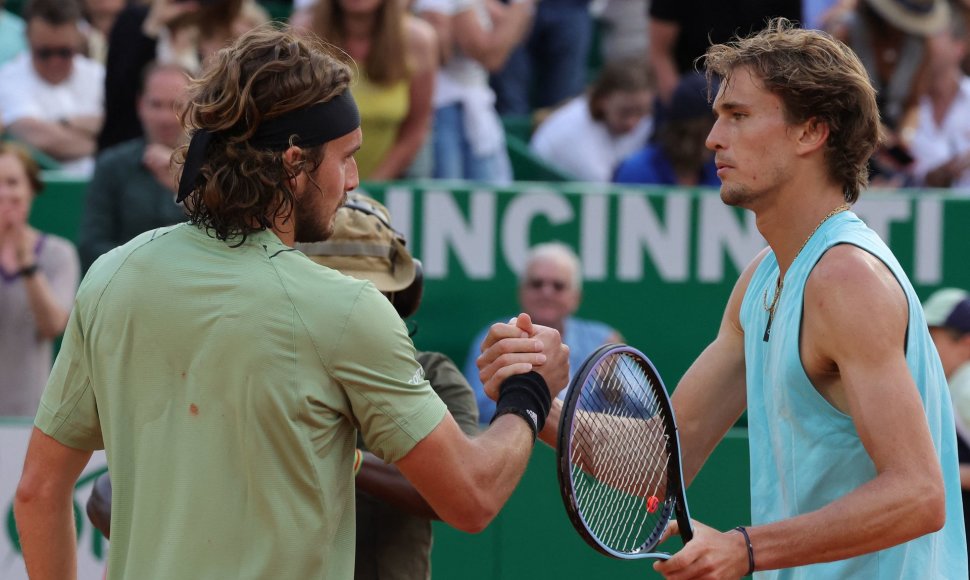 Stefanos Tsitsipas ir Alexanderis Zverevas