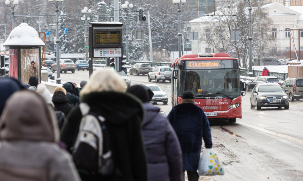 Vilniaus viešasis transportas streiko metu