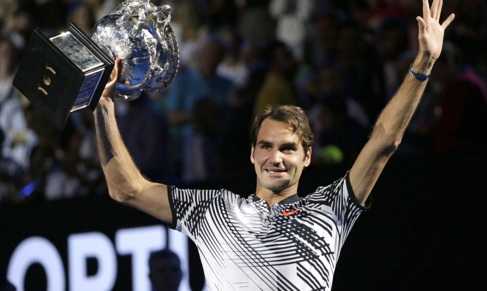 Rogeris Federeris nugalėjo Rafaelį Nadalį ir tapo „Australian Open“ čempionu