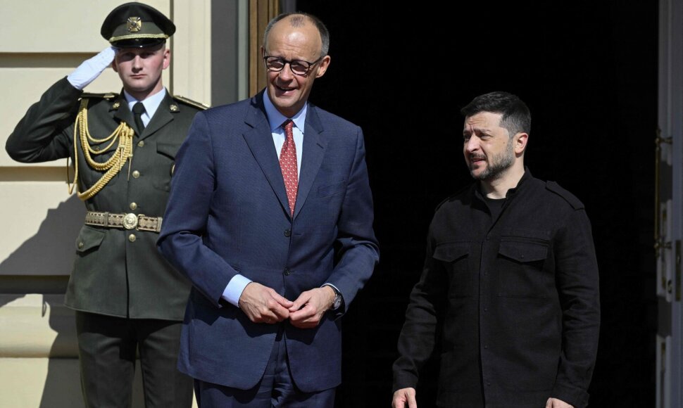 F. Merzas ir V. Zelenskis / GENYA SAVILOV / AFP