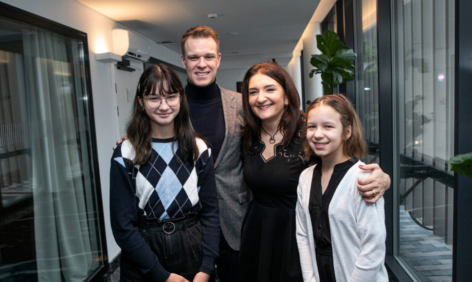 Austėja Landsbergienė su šeima