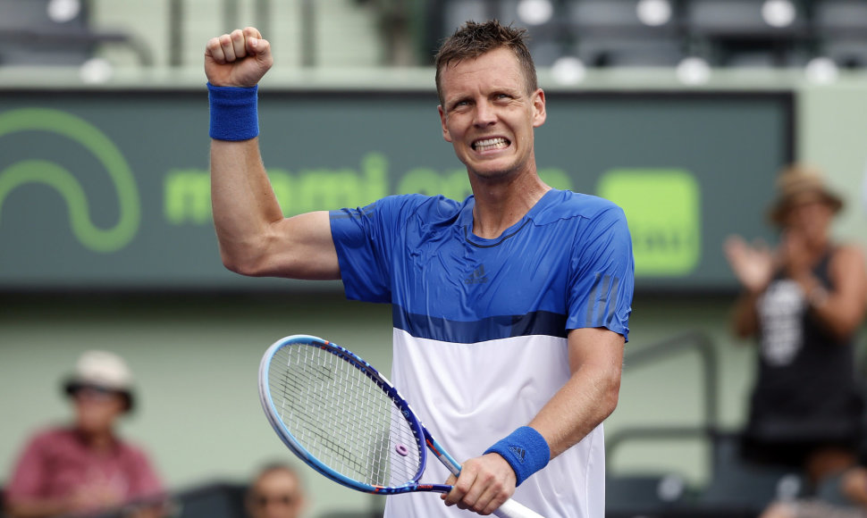 „Miami Open“: Tomašas Berdychas – Richardas Gasquet