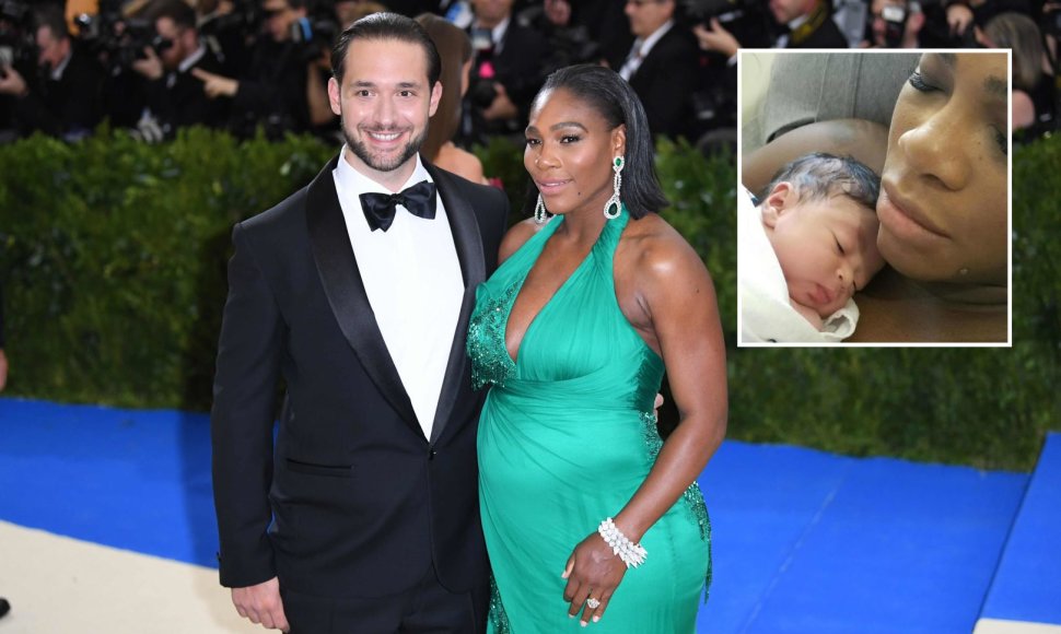 Serena Williams ir Alexis Ohanianas pristatė pasauliui savo naujagimę dukrą