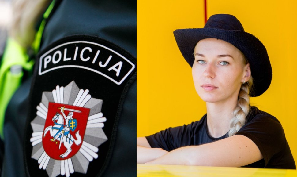 Policija (asociatyvus kadras) ir Birutė Navickaitė
