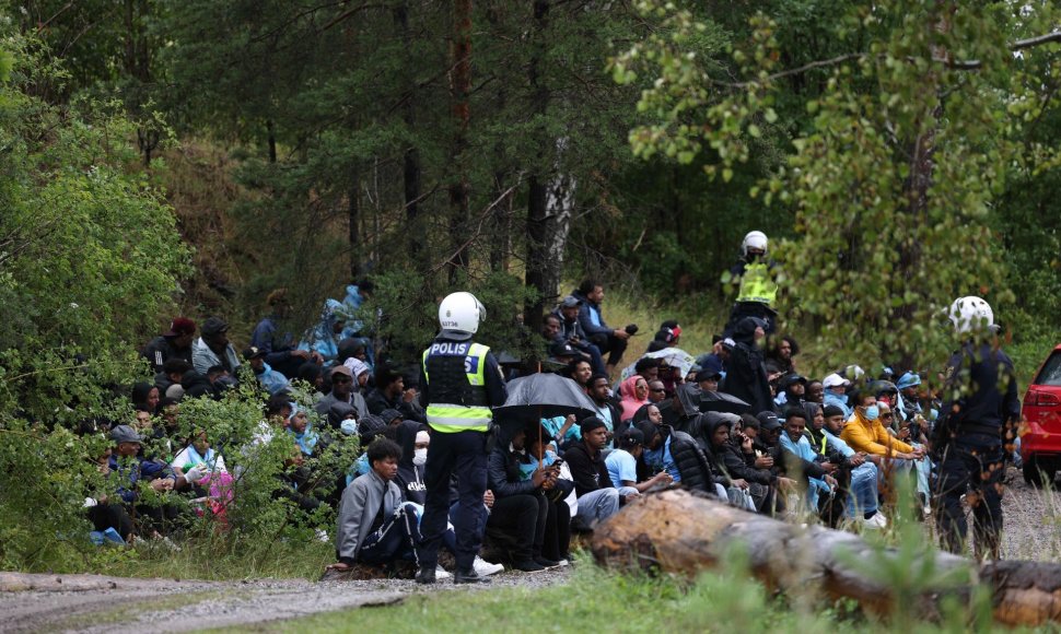 Festivalio dalyviai po susidūrimo su Švedijos policija