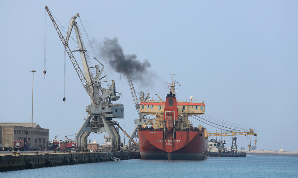 Laivas Jemeno uoste