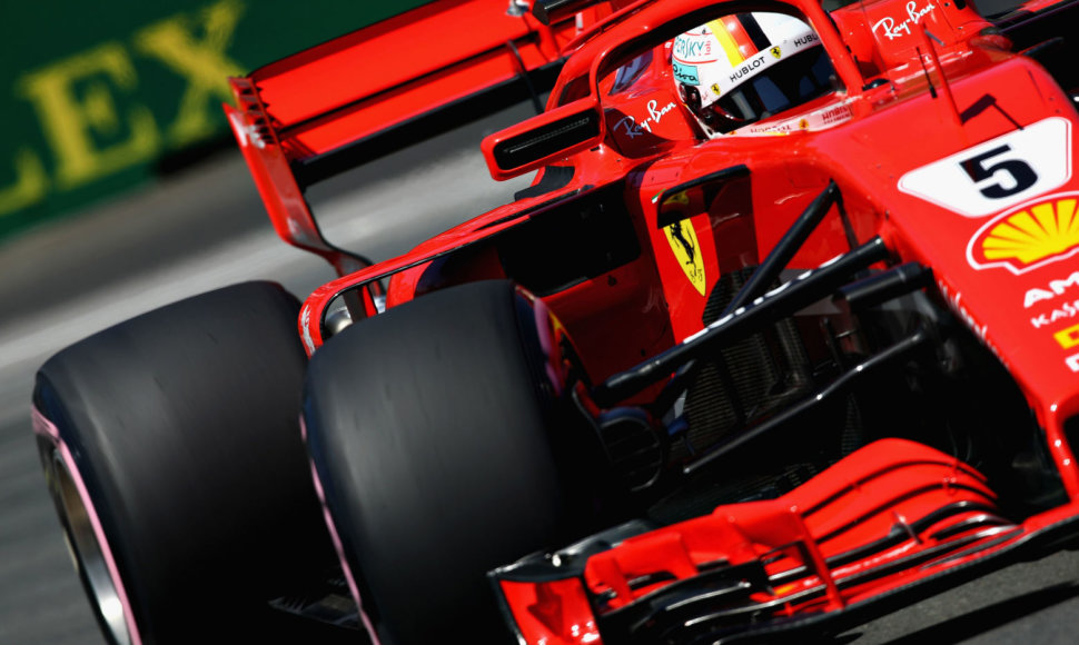 Sebastianas Vettelis iškovojo dar vieną „pole“ poziciją savo karjeroje