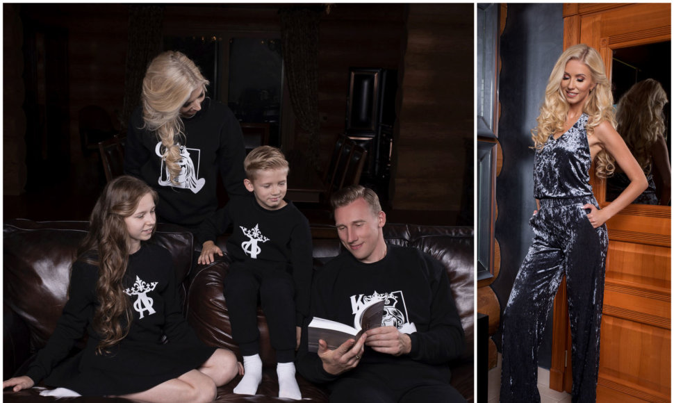 Inga Stumbrienė ir Aivaras Stumbras su vaikais tapo modeliais