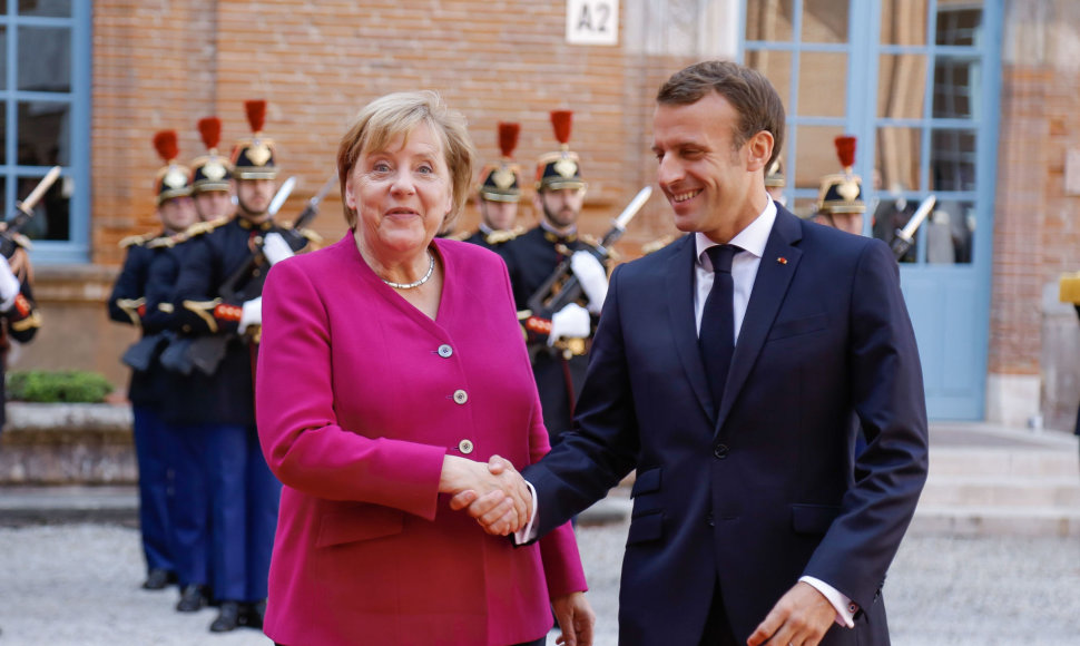 A.ngela Merkel ir Emmanuelis Macronas
