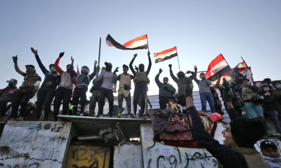 Protestuotojai Bagdade