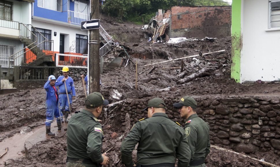 Kolumbijoje – potvyniai ir purvo nuošliaužos