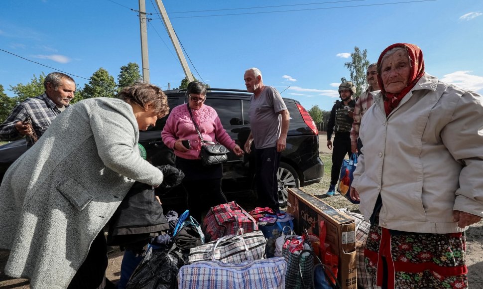 Žmonių evakuacija Ukrainoje