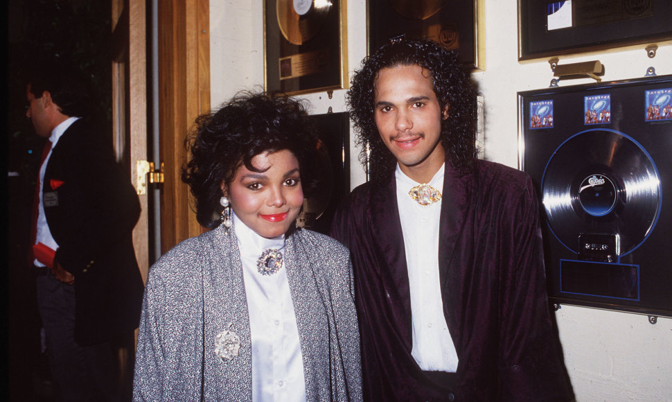 Janet Jackson ir pirmasis jos vyras Jameso DeBarge'as (1985 m.)