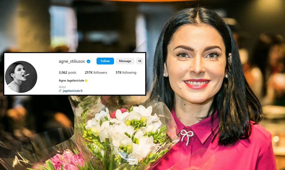 Agnė Jagelavičiūtė, jos paskyra instagrame