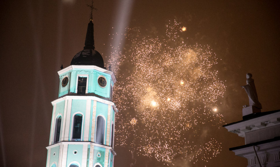 Naujųjų metų sutikimas Katedros aikštėje