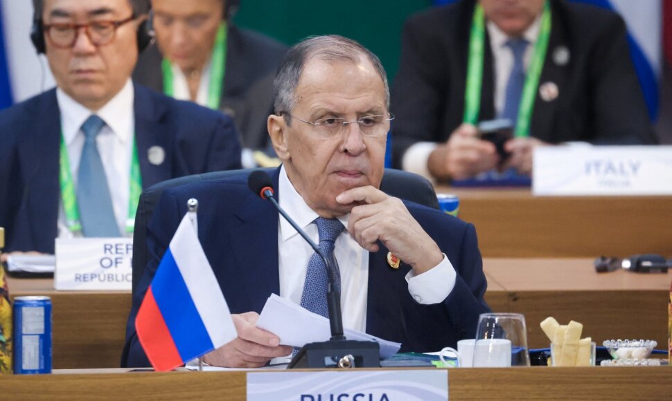 Rusijos užsienio reikalų ministras Sergejus Lavrovas / Russian Foreign Ministry / via REUTERS