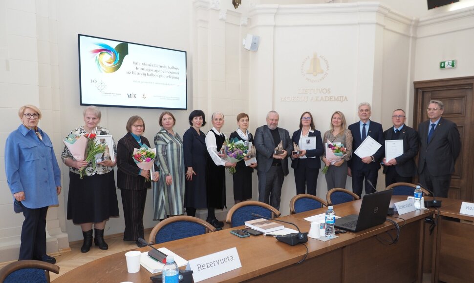 Apdovanojimų „Sraigės“ akimirka