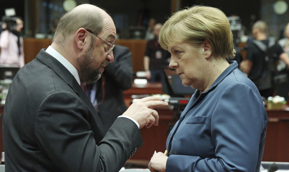 M.Schulzas ir A.Merkel 2013 metais