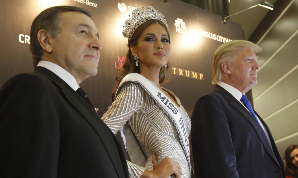 Arasas Agalarovas, Gabriela Isler ir Donaldas Trumpas Maskvoje