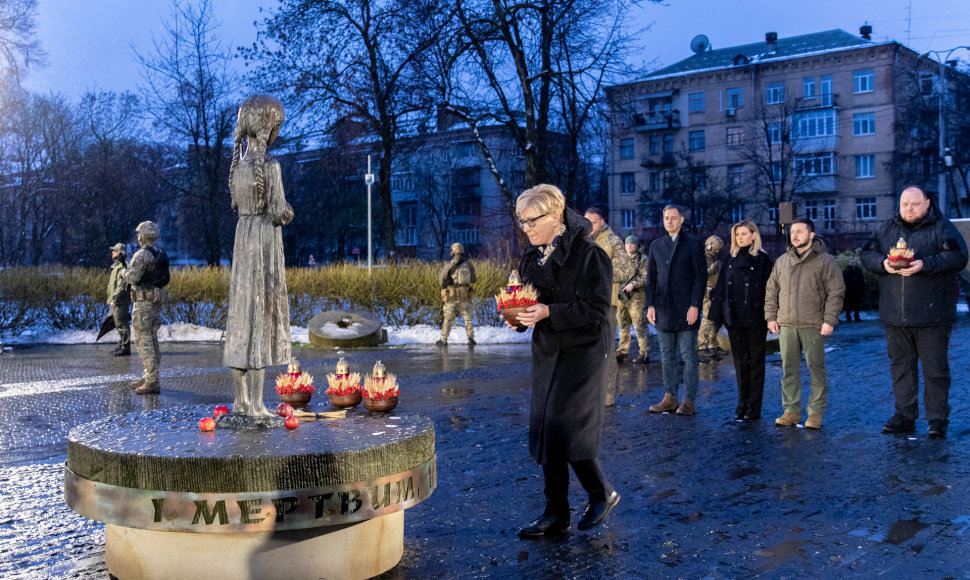 Ingrida Šimonytė Kyjive pagerbė Holodomoro aukų atminimą