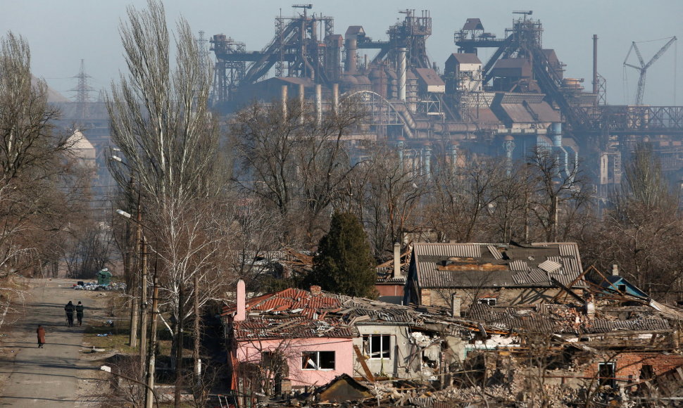 Karas Ukrainoje. Mariupolio „Azovstal“ gamykla