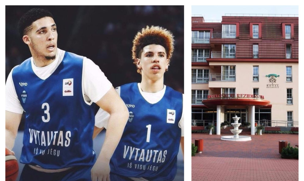 LiAngelo Ballas ir LaMelo Ballas turėtų apsigyventi Birštono viešbutyje.