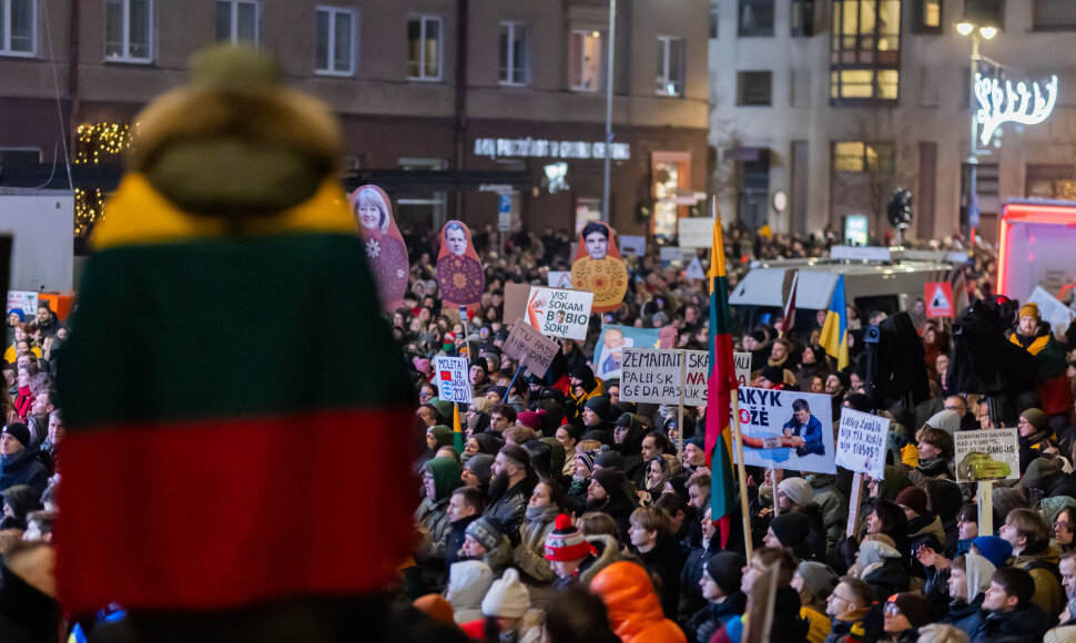 Ketvirtadienio protestas &bdquo;&Scaron;alin rankas nuo laisvo žodžio!&ldquo;
