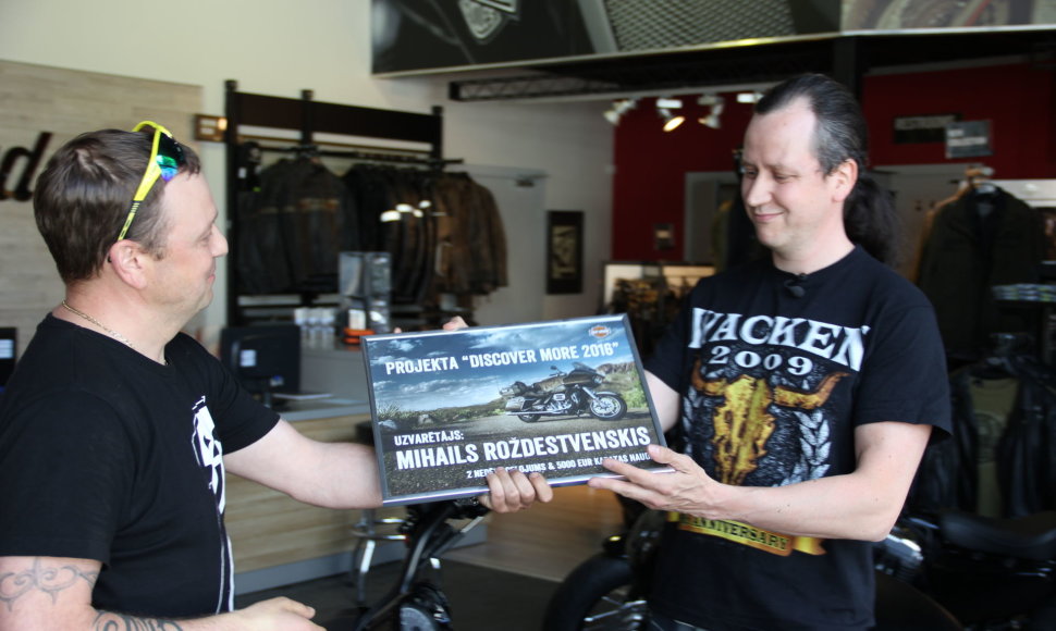Kasmetiniame „Harley-Davidson“ projekte „Discover more“ šiais metais laimėjo latvis Michaelis Rodždestvenskis