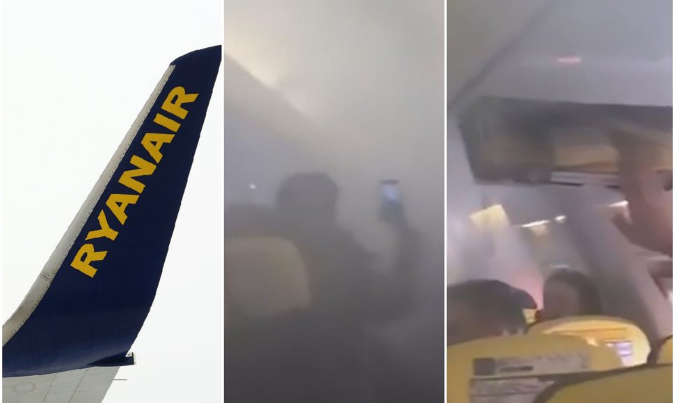 „Ryanair“ lėktuvas tik pakilęs apsipylė dūmais