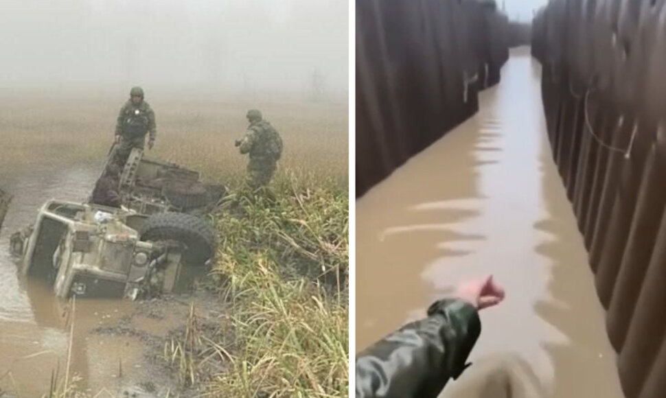 Užlietos rusų tranšėjos Vovčanske