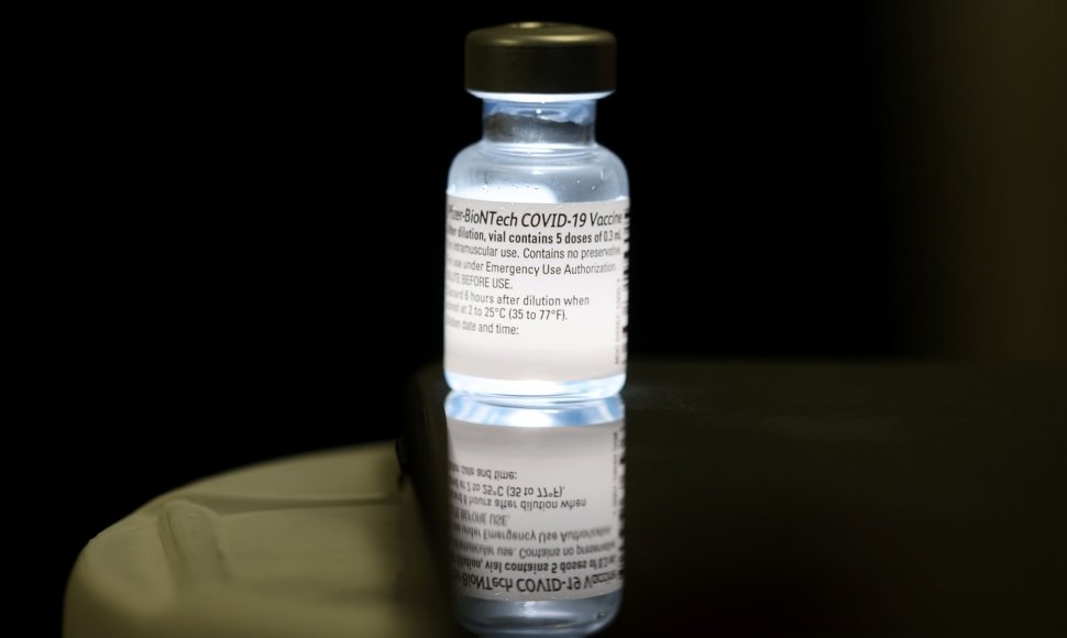 „Pfizer“-„BioNTech“ vakcinos buteliukas