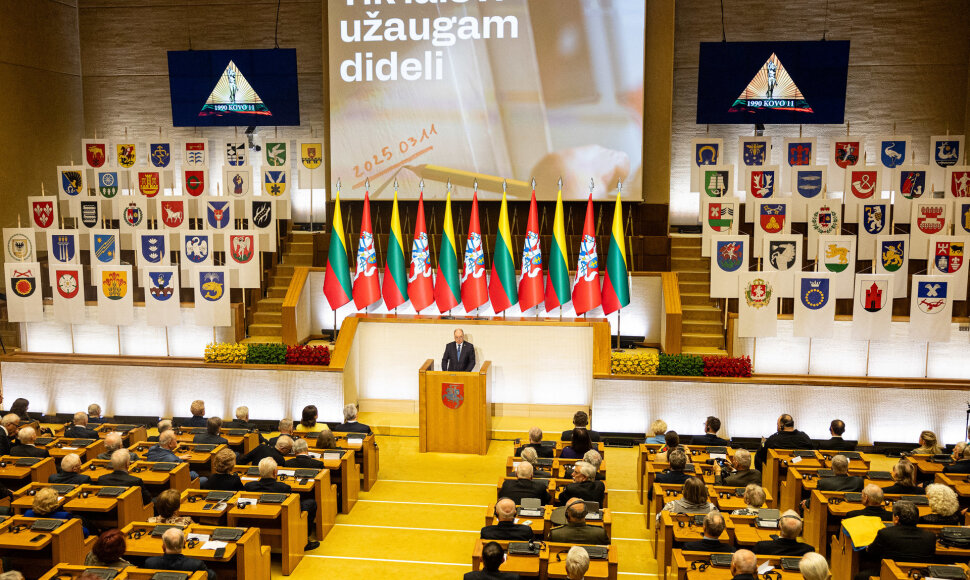Kovo 11-osios i&scaron;kilmingas minėjimas Seime
