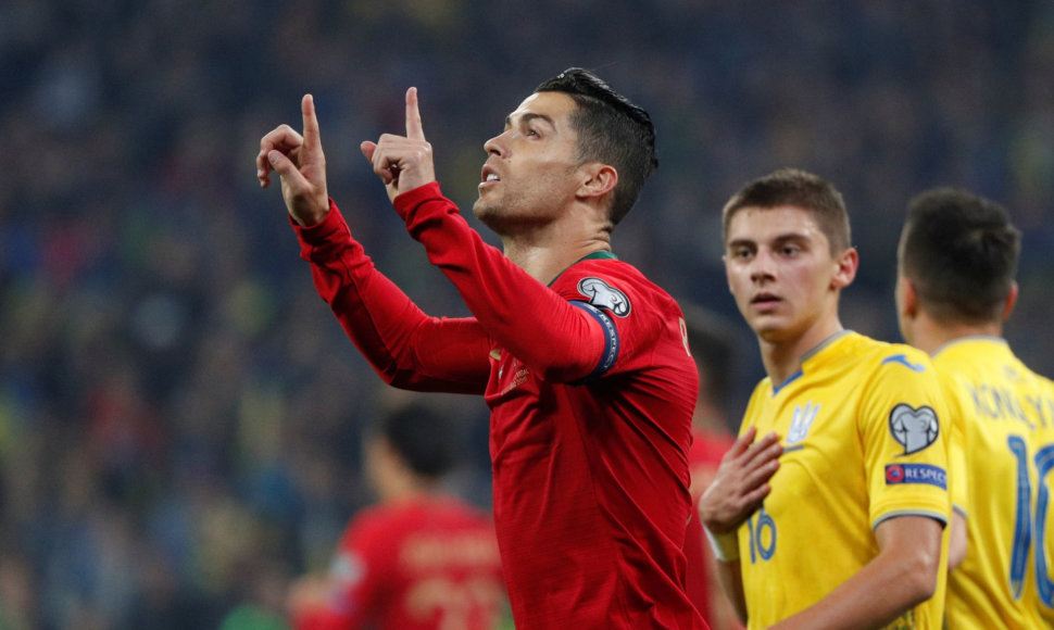 Cristiano Ronaldo įvartis Ukrainoje buvo 700-asis.