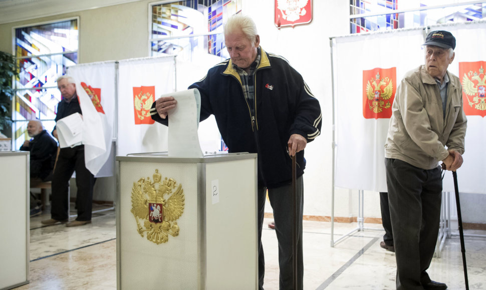 Lietuvos rusai balsuoja rinkimuose į Valstybės Dūmą