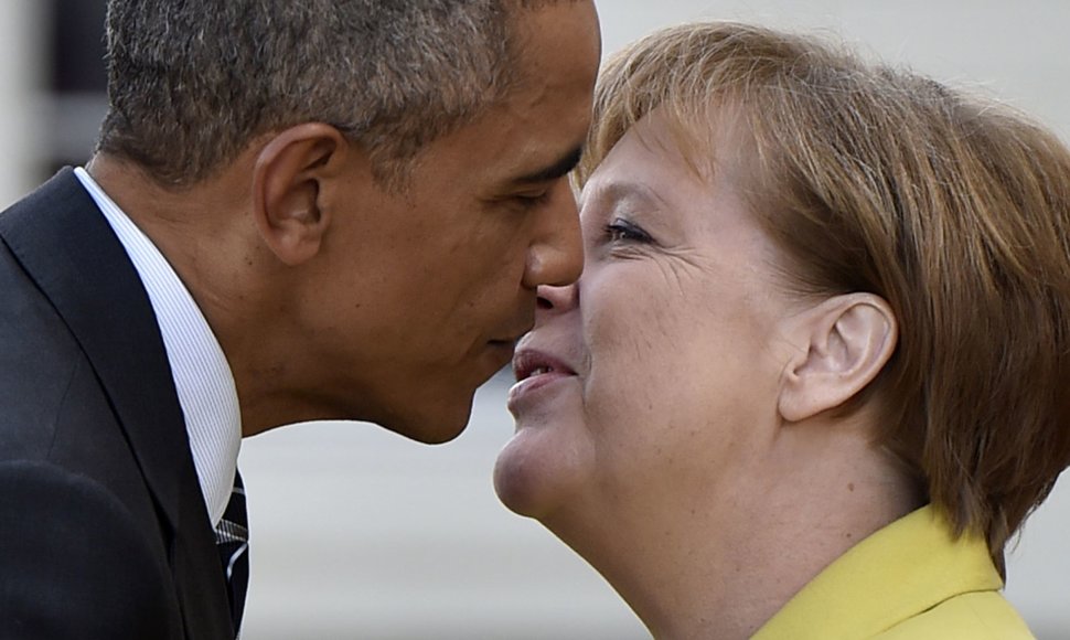 Barackas Obama ir Angela Merkel