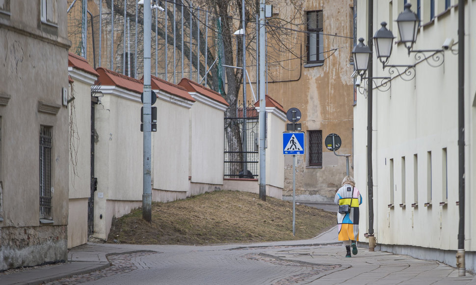 Vilniaus senamiestis Verbų sekmadienio rytą