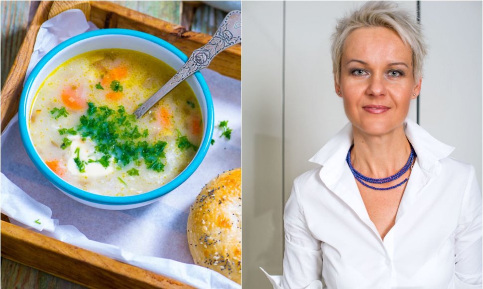 Nida Degutienė ir jos virta sriuba
