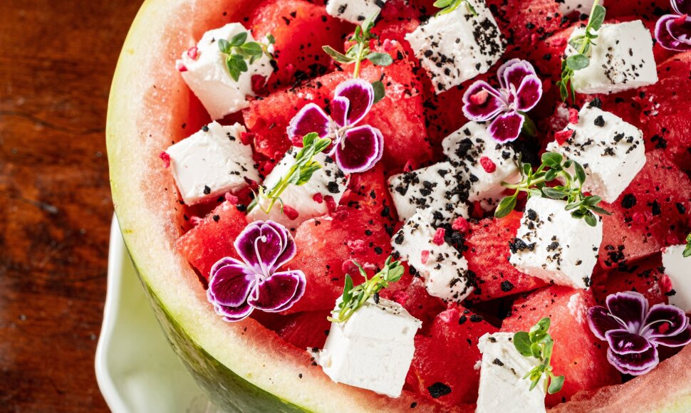Arbūzų salotos su feta