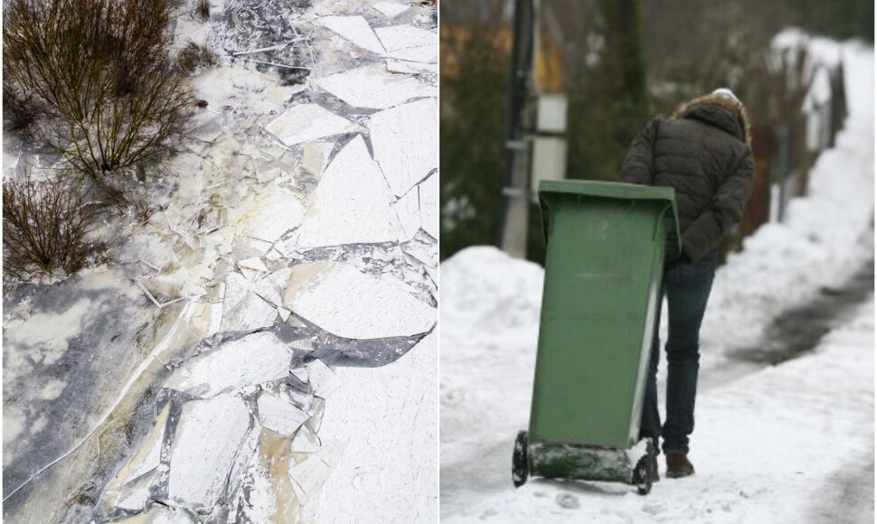 &Scaron;iuk&scaron;lių i&scaron;vežimas galimo potvynio atveju
