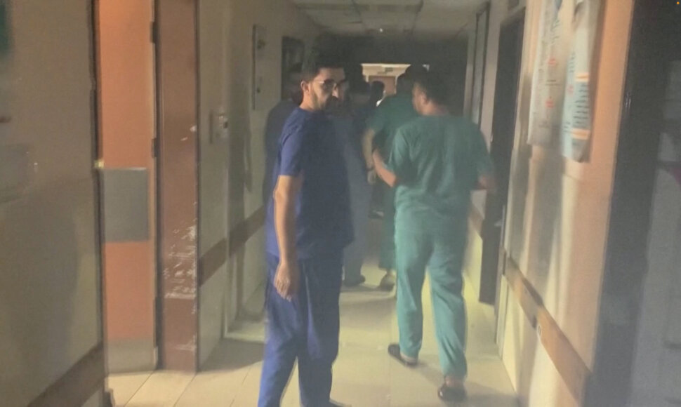 Vaizdai i&scaron; al Shifos ligoninės Gazoje