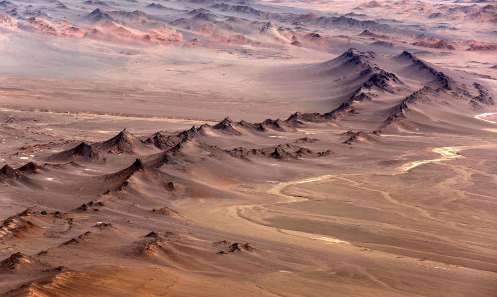 Antroji pagal dydį pasaulyje Gobio dykuma iš oro