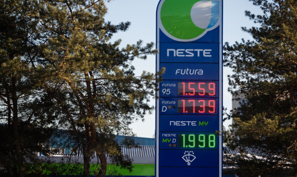 Degalų kainos Vilniuje