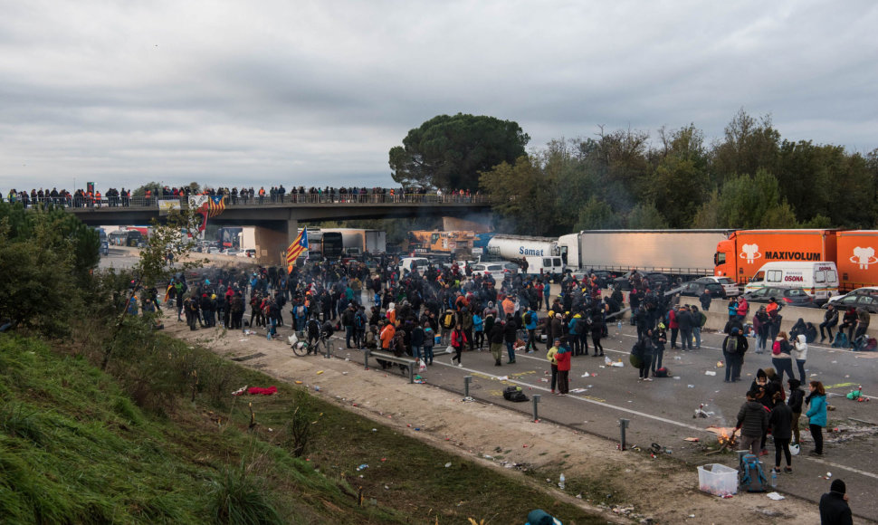 Katalonų separatistai blokavo šimtus automobilininkų