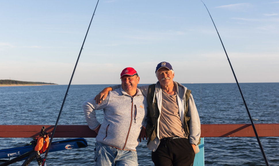 Žvejybos entuziastai Palangoje
