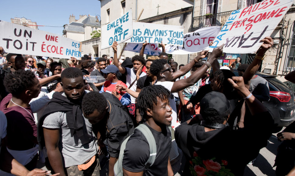 Migrantų protestas Prancūzijoje