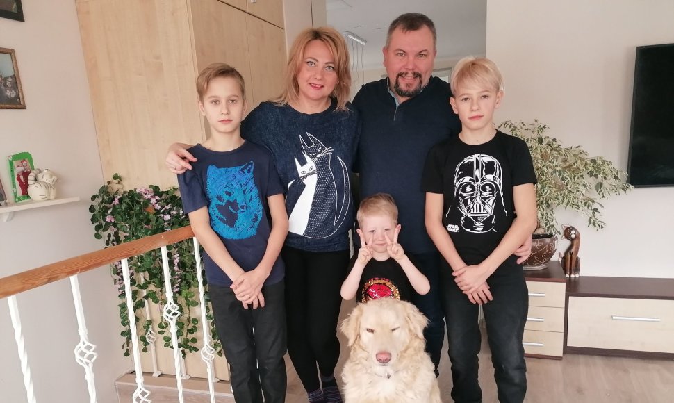 Marius Kuitniauskas su šeima