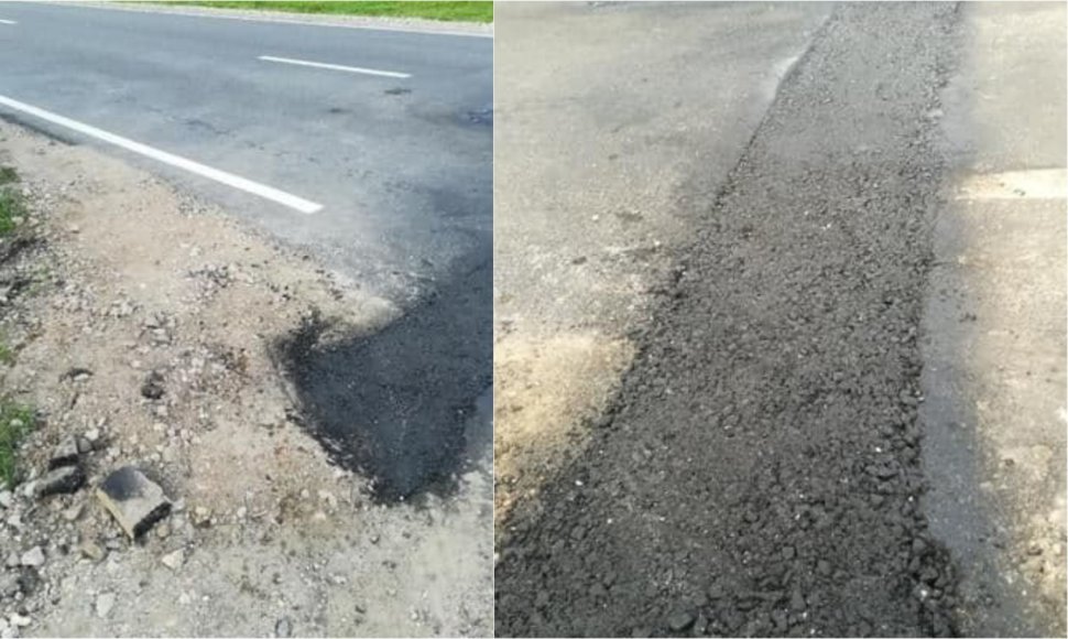 Sugadinto asfalto atitaisymo darbai Kauno Lazdijų gatvėje