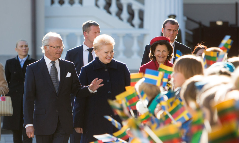 Švedijos karališkoji šeima susitiko su prezidente Dalia Grybauskaite.