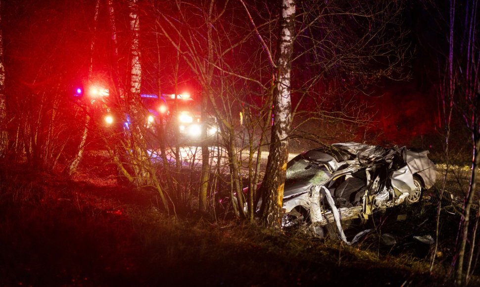 Policijos stabdomas BMW nestojo – nulėkė nuo kelio ir trenkėsi į medį: žuvo jaunas vairuotojas